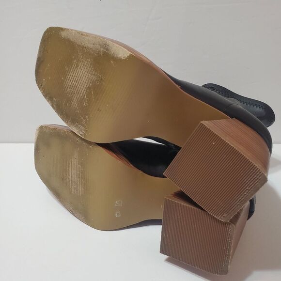 ASOS DESIGN Wide Fit Ratio Square Toe Sock Boots in Black Size 8 - Picture 7 of 14